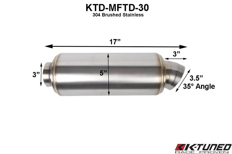 Universal Muffler - Turndown 3' Inlet / 3.5' Exit