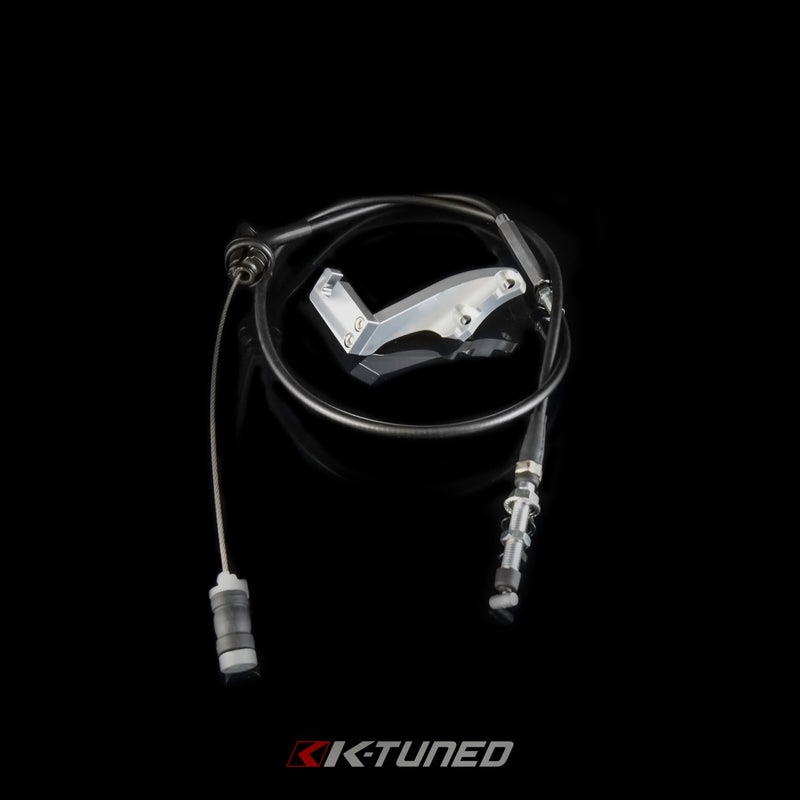 Center Feed / ITB Throttle Cable w/Universal Billet Bracket - 1250mm