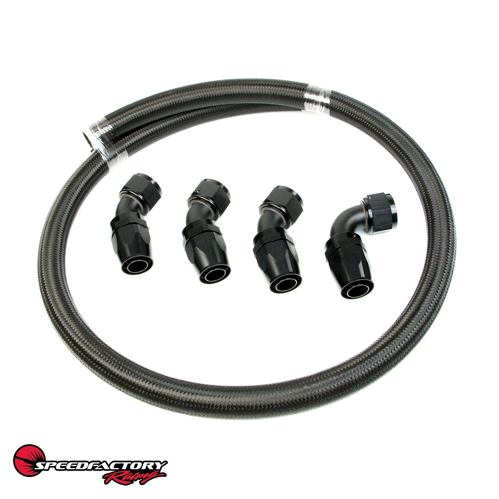 SpeedFactory Racing Tucked Radiator -16 AN Hose and Fitting Kit For K / J-Series
