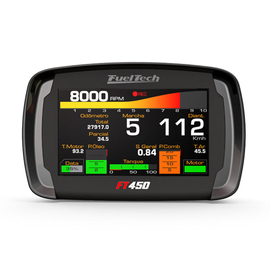 FT450 aftermarket ECU with touchscreen digital dash display. Racing EFI.