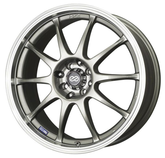 Enkei J10 16x7 4x100/108 42mm Offset 72.62mm Bore Dia Silver w/ Machined Lip Wheel