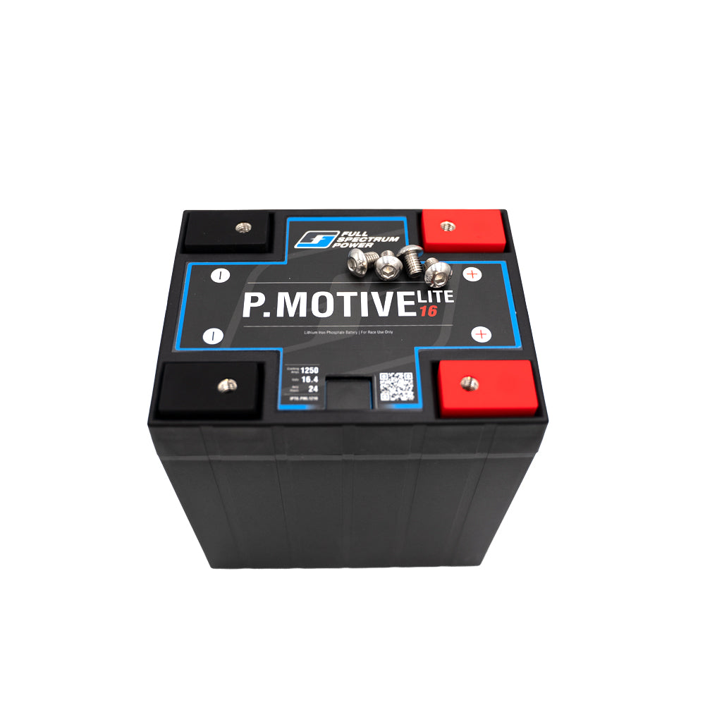 P.MotiveLite 16V 1250 CA 16 Volt Lithium Racing Battery – IPT6.PML1216 with terminal screws