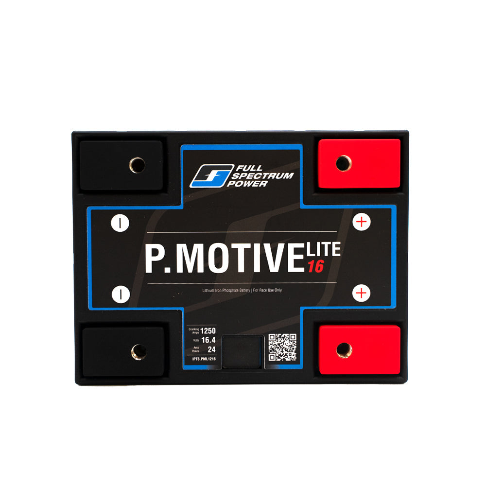 P.MotiveLite 16V 1250 CA 16 Volt Lithium Racing Battery – IPT6.PML1216 top view