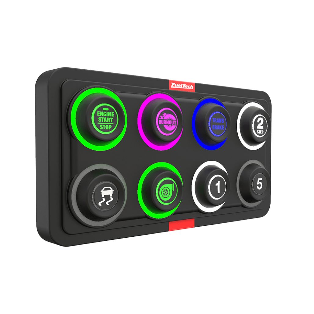 FuelTech 8 Gang Racing Switch Panel with LED Backlight