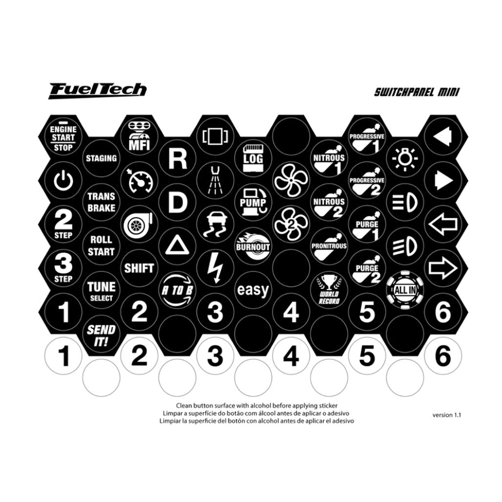 FuelTech Customizable Racing Switch Panel Decals