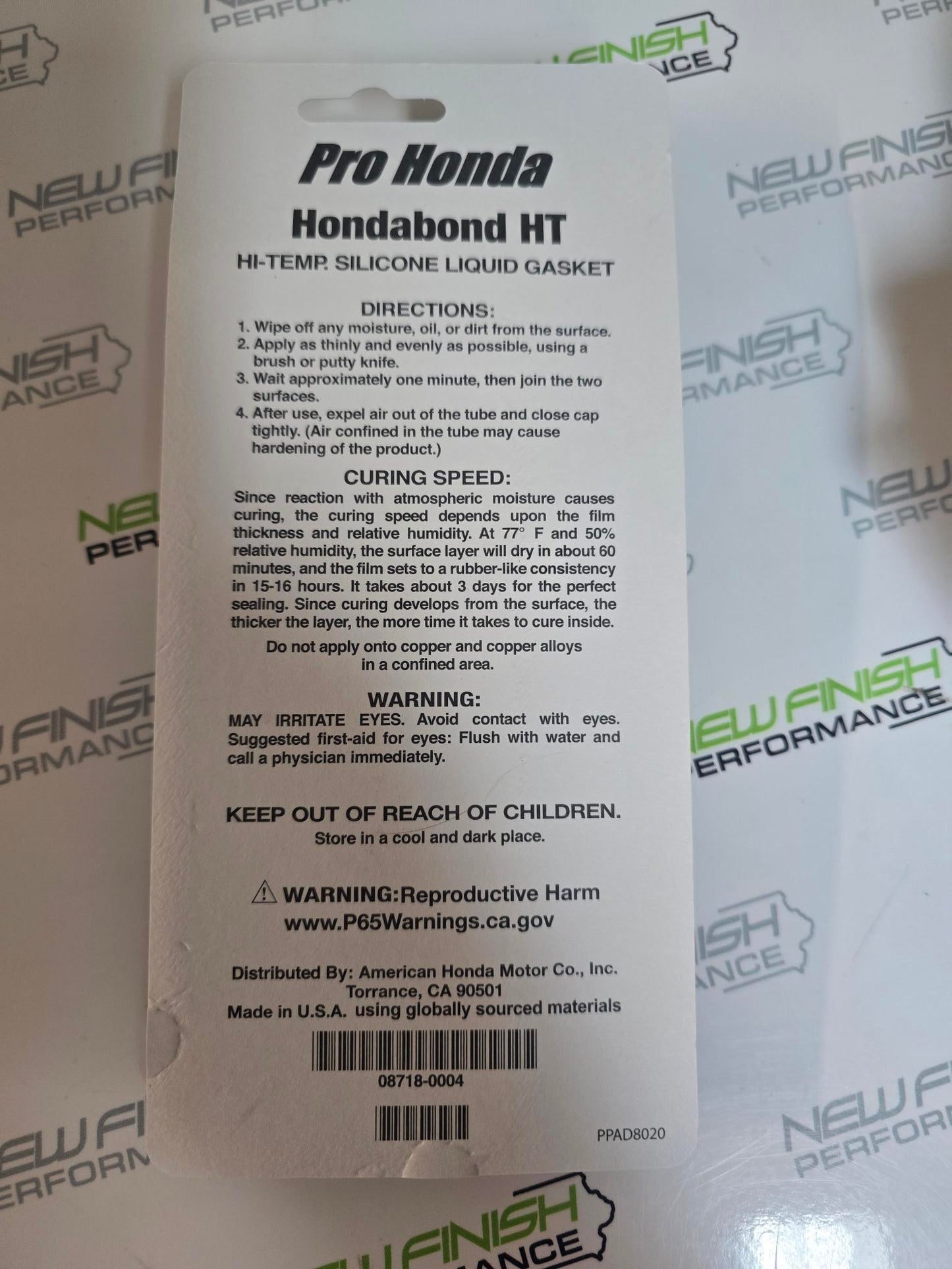 Honda Genuine 08718-0004 Hondabond HT – High Temperature Silicone Liquid Gasket, 1.9 fl oz Tube