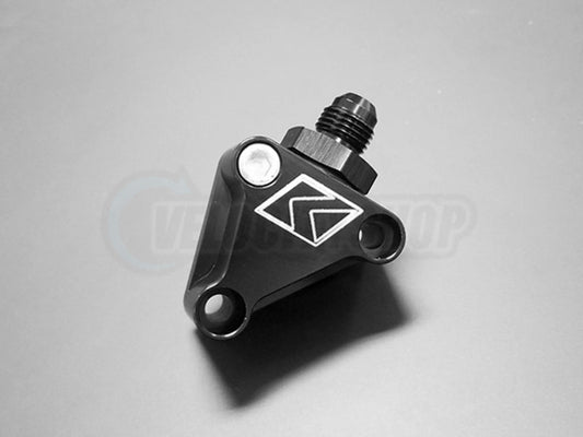 Power Steering Fitting (Pump Fitting w/6AN adapter) - Black Fitting - 6AN