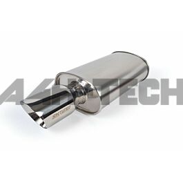 Universal Muffler - Brushed Finish - Long (22') - 3' Inlet