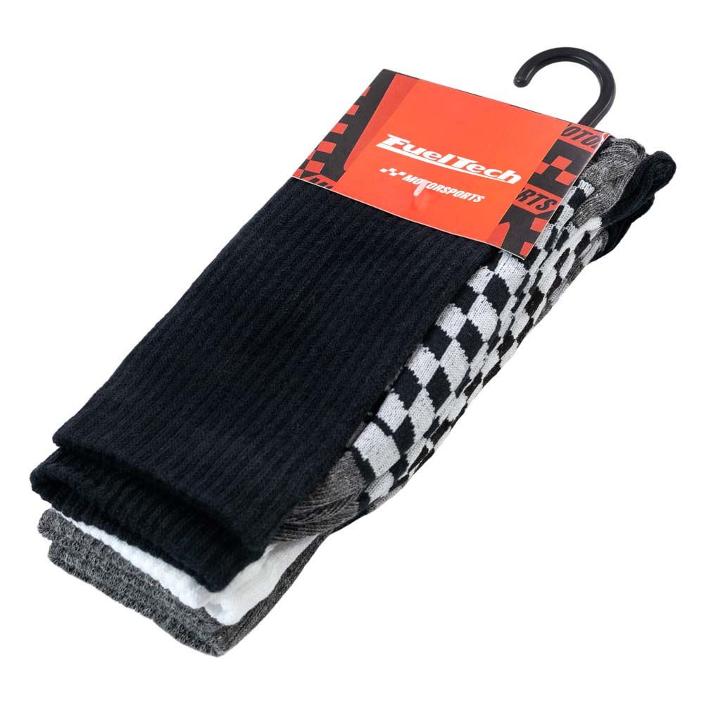 FuelTech Socks Checkered (3 Pair)