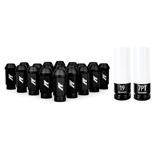 Mishimoto Aluminum Locking Lug Nuts 1/2 X 20 23pc Set Black