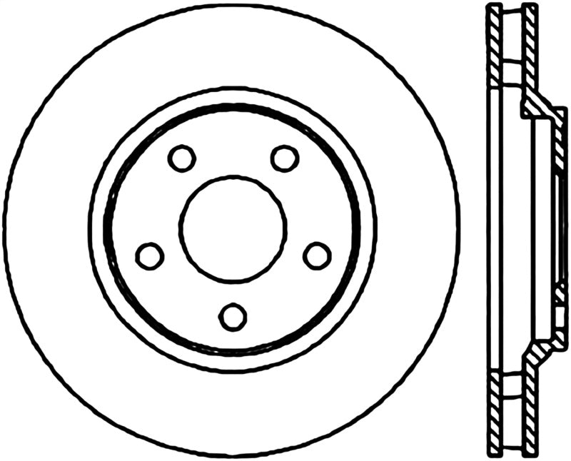 StopTech 98-02 Chevrolet Camaro / Pontiac Firebird/Trans Am Slotted & Drilled Front Right Rotor