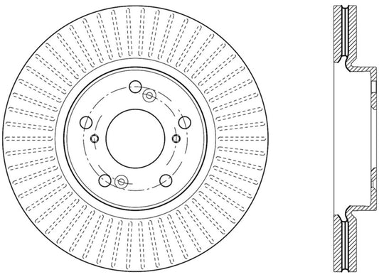 StopTech Slotted Sport Brake Rotor 2013 Honda Accord V6 Front Right