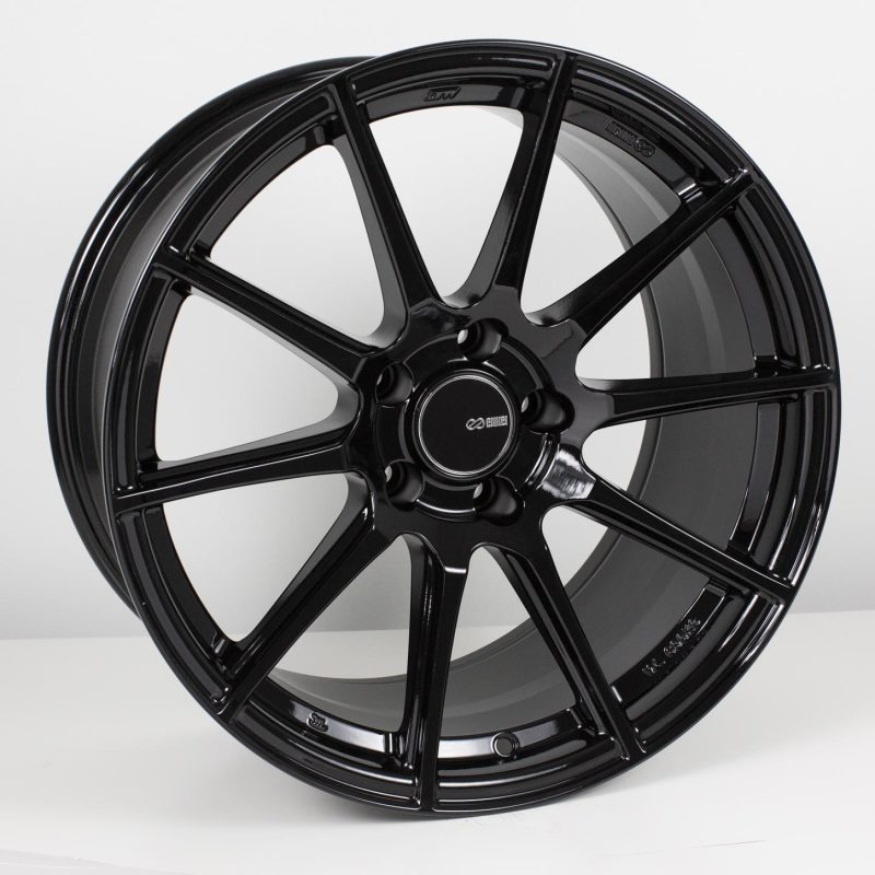 Enkei TS10 18x9.5 35mm Offset 5x114.3 Bolt Pattern 72.6mm Bore Dia Gloss Black Wheel