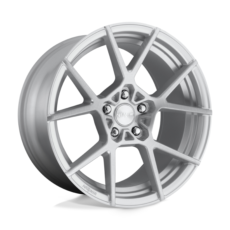 Rotiform R138 KPS Wheel 19x8.5 5x112 45 Offset - Gloss Silver Brushed