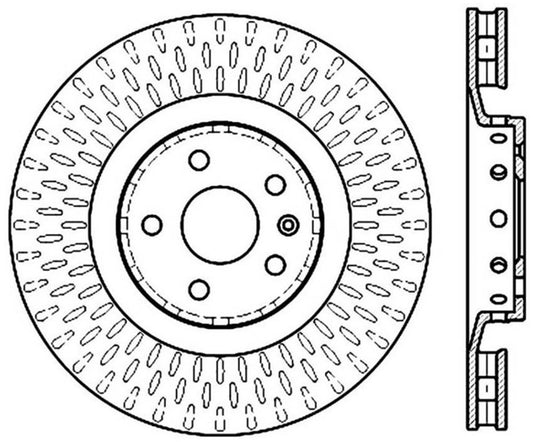 StopTech Drilled & Slotted Right Sport Brake Rotor for 2009 Cadillac CTS-V