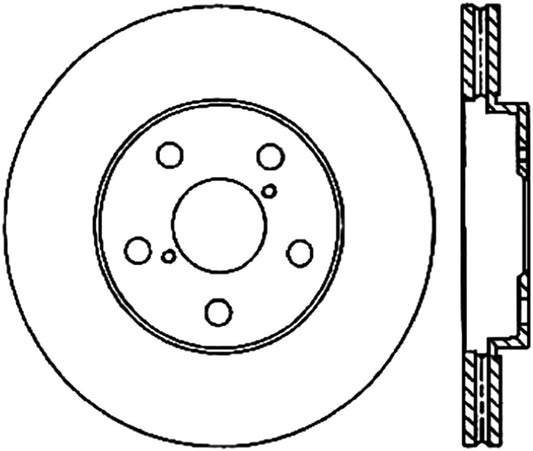 StopTech Power Slot 06-11 Lexus GS Series / 06-12 IS350 Front Left Drilled & Slotted Rotor