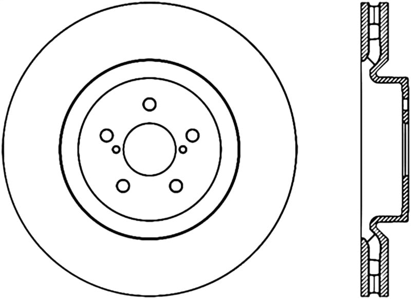 StopTech Power Slot 04 STi CRYO (5x100) Front Left Rotor