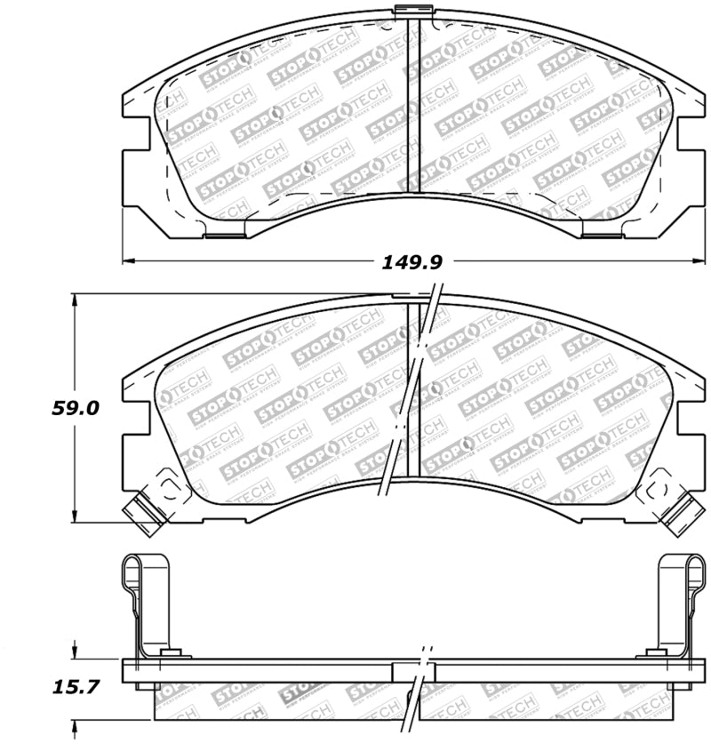 StopTech Street Touring 93-99 Eagle Talon 4WD / 92-04 Mitsubishi Diamante