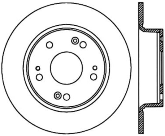 Stoptech 08-10 Honda Accord EX/EX-L/LX/LX-P/LX+ Rear Perf CRYO Rotor