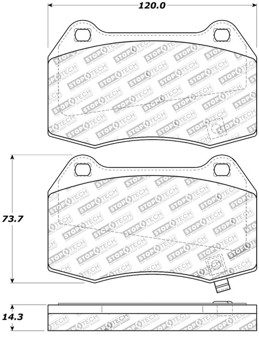 StopTech Street Touring 02-07 350z/G35 w/ Brembo Front Brake Pads