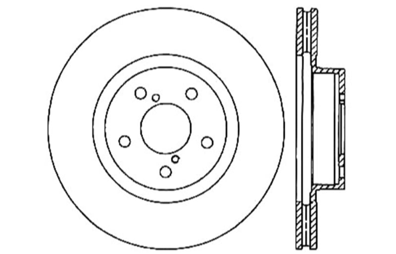 StopTech Subaru 14-18 Forester / 05-14 Legacy / 10-14 Outback Drilled Left Front Cryo Rotor