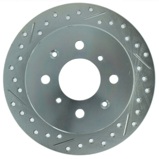 StopTech Select Sport 92-00 Honda Civic Drilled and Slotted 1-Piece Rear Passenger Side Brake Rotor