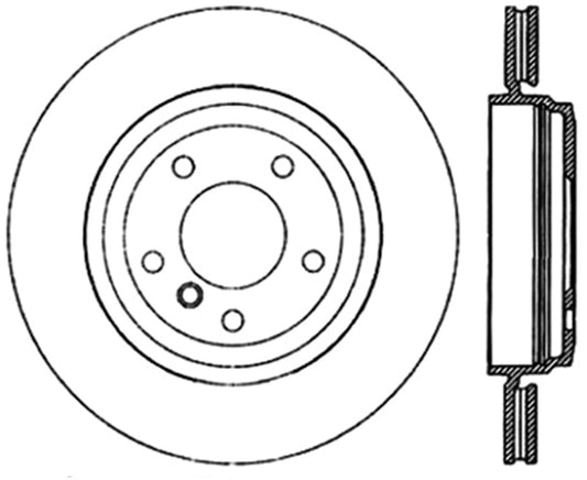 StopTech 00-07 BMW 330 Series E46/E90 Drilled & Slotted Left Rear Rotor