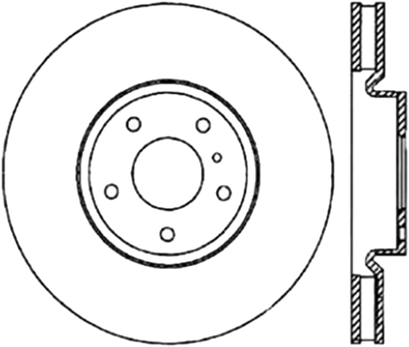 StopTech Power Slot 03-07 350z/ 03-04 G35 w/ Brembo SportStop CRYO Slotted Front Left Rotor