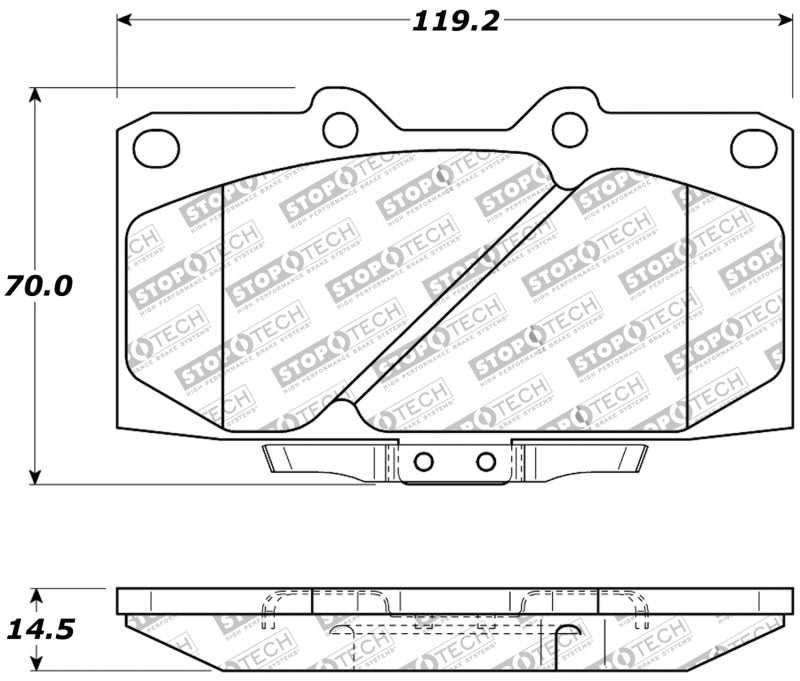 StopTech 89-96 Nissan 300ZX Sport Performance Front Brake Pads