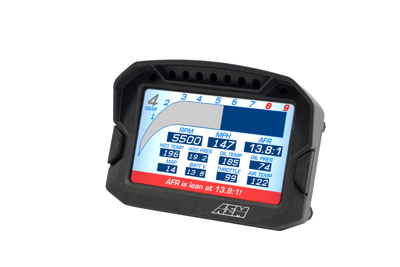 AEM CD-5LG Carbon Logging Digital Dash Display w/ Internal 10Hz GPS & Antenna