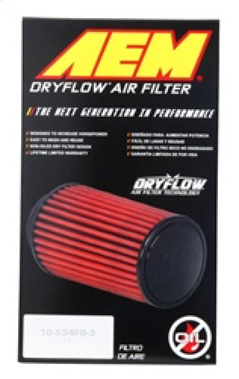 AEM DryFlow Air Filter AIR FILTER KIT 3.25in X 7in DRYFLOW